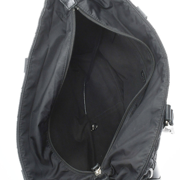 Chanel Paris New York Line Black/Silver Hardware Nylon Tote Bag - Picture 12 of 13